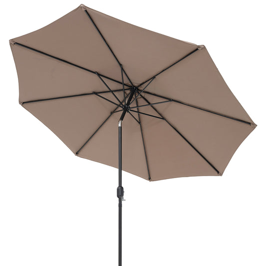 10 Feet Outdoor Patio Umbrella with Tilt Adjustment and Crank, Tan Outdoor Umbrellas Tan at Gallery Canada