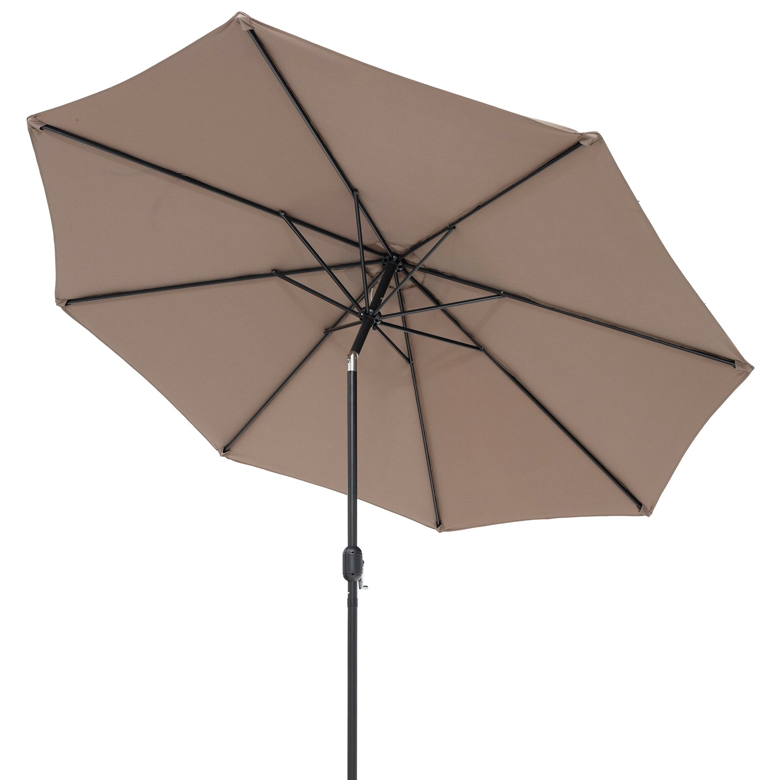 10 Feet Outdoor Patio Umbrella with Tilt Adjustment and Crank, Tan Outdoor Umbrellas at Gallery Canada