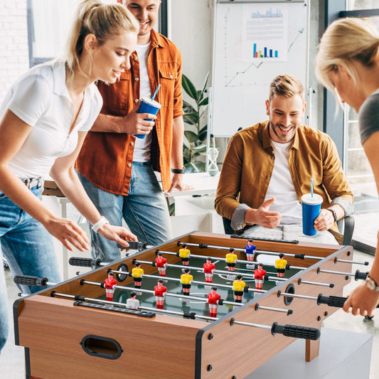 4-In-1 Combo Game Table, Foosball With Billiards And Hockey, Brown Game Room Brown at Gallery Canada