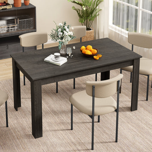 63 Inch Rectangular Modern Dining Kitchen Table, Gray Dining Tables Gray at Gallery Canada