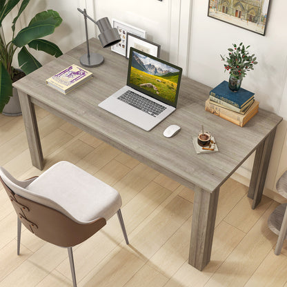 63 Inch Rectangular Modern Dining Kitchen Table, Light Gray Dining Tables at Gallery Canada