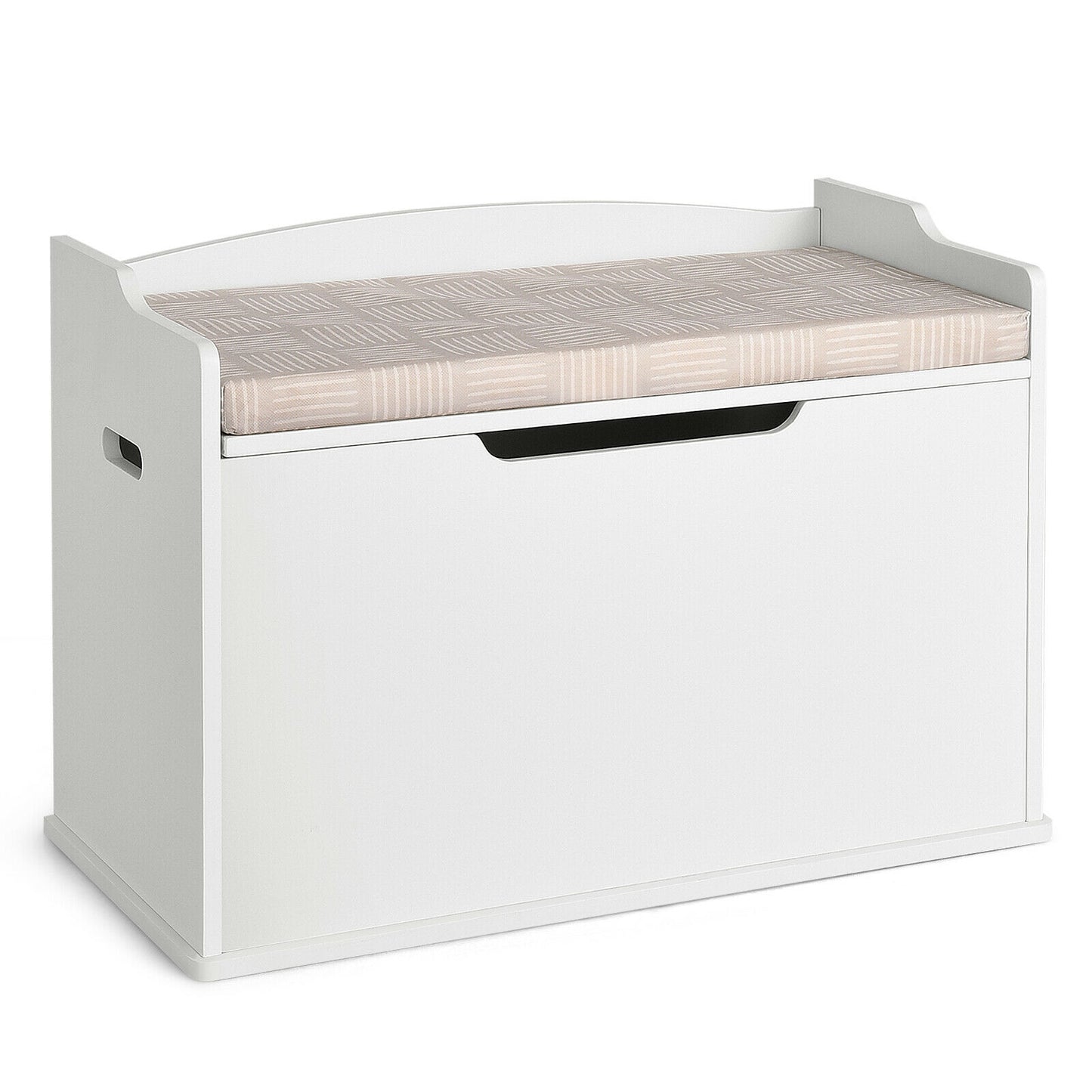 Kids Wooden Flip-Top Storage Box Bench, White Kids Storage White at Gallery Canada