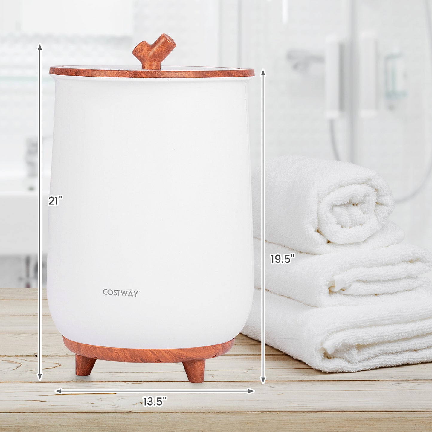 23L Large Luxury Bucket-Style Towel Warmer with Fragrant Disc Holder, Coffee Dryers at Gallery Canada