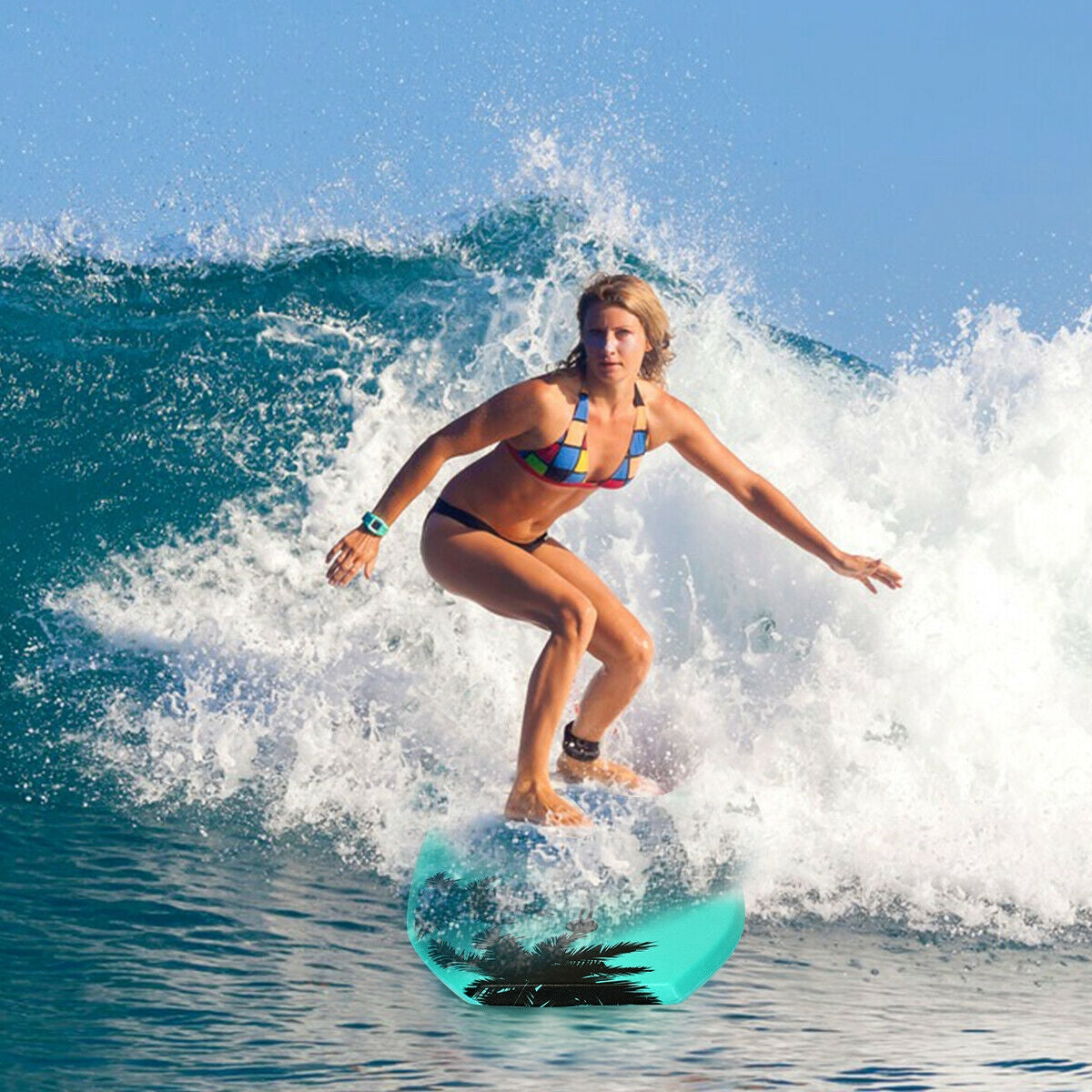 33 Inch/37 Inch/41 Inch Lightweight Super Surfing Bodyboard, Turquoise Surfing at Gallery Canada