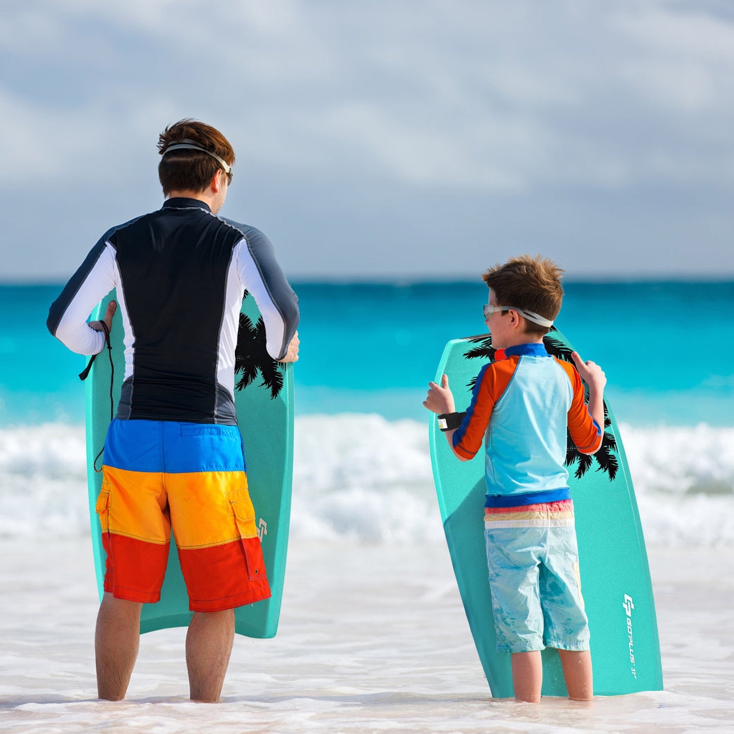 Lightweight Super Surfing Bodyboard, 33 Inch, Turquoise Surfing at Gallery Canada