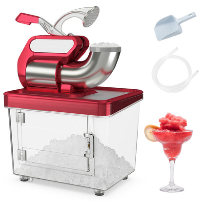 300W Commercial Ice Crusher with Dual Blades and Safety Switch, Red Ice Crushers & Shavers Red at Gallery Canada
