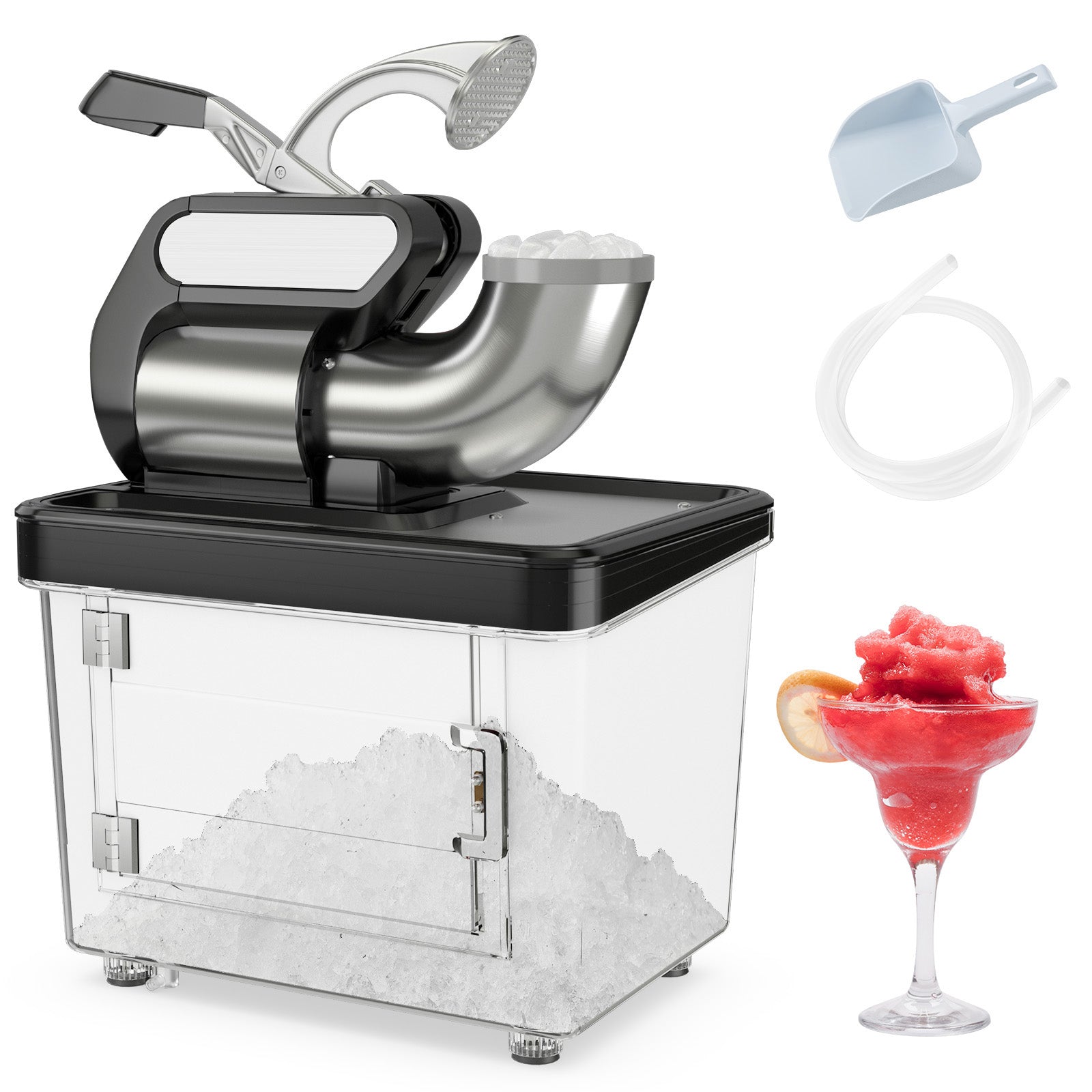 300W Commercial Ice Crusher, Dual Blades, Safety Switch, Black Ice Crushers & Shavers Black at Gallery Canada