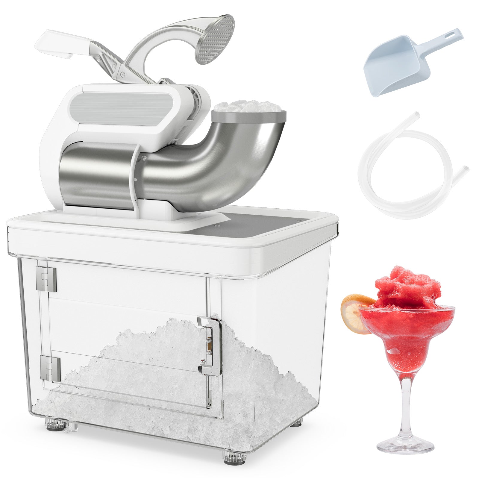 300W Commercial Ice Crusher, Dual Blades, Safety Switch, White Ice Crushers & Shavers at Gallery Canada