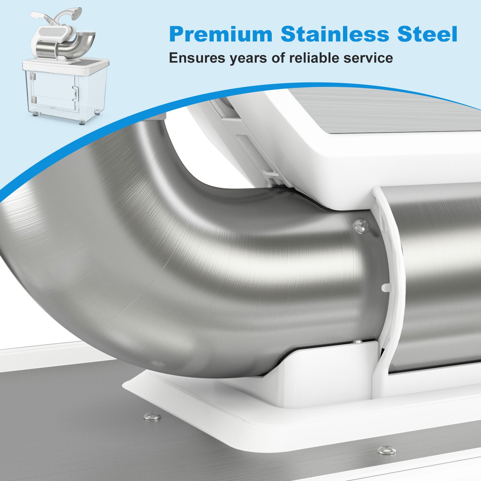 300W Commercial Ice Crusher with Dual Blades and Safety Switch, White Ice Crushers & Shavers at Gallery Canada