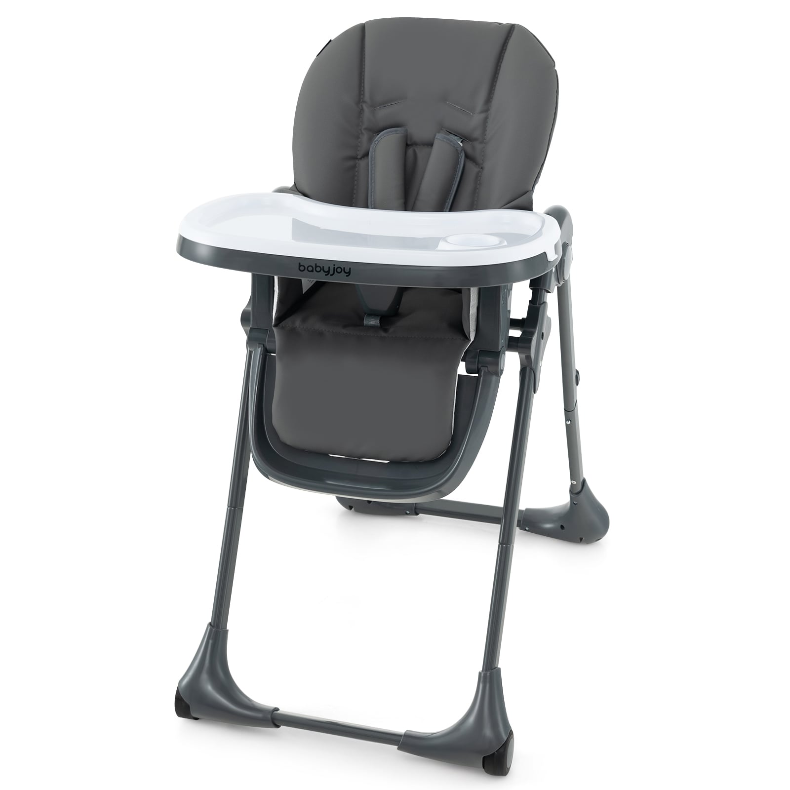 Convertible Baby High Chair, 3-In-1, 7 Heights, Double Tray, Dark Gray High Chairs Dark Gray at Gallery Canada