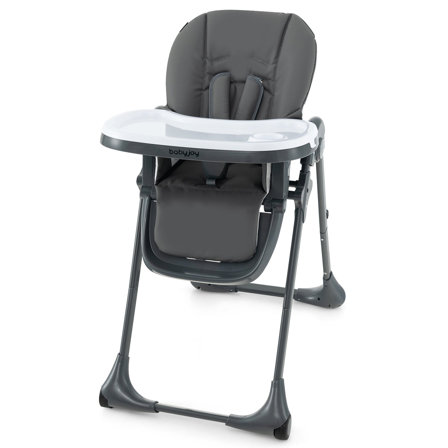 3-In-1 Convertible Baby High Chair with 7 Heights and Double Food Tray, Dark Gray High Chairs at Gallery Canada