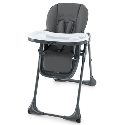 3-In-1 Convertible Baby High Chair with 7 Heights and Double Food Tray, Dark Gray High Chairs at Gallery Canada