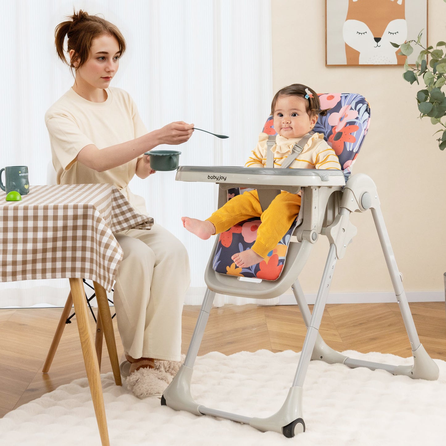 3-In-1 Convertible Baby High Chair for Toddlers, Purple High Chairs at Gallery Canada