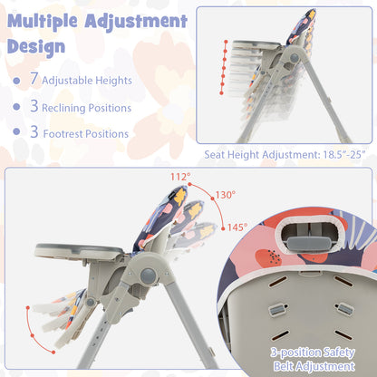 3-In-1 Convertible Baby High Chair for Toddlers, Purple High Chairs at Gallery Canada