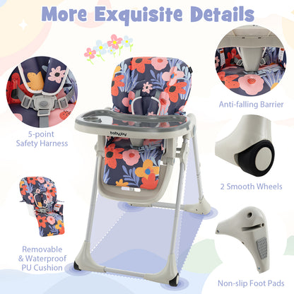 3-In-1 Convertible Baby High Chair for Toddlers, Purple High Chairs at Gallery Canada