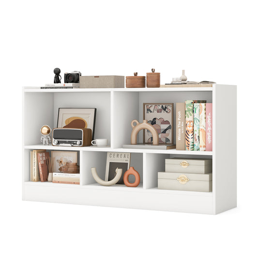 Kids 2-Shelf 5-Cube Wood Toy Storage Cabinet Organizer, White Kids Storage White at Gallery Canada