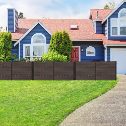 Outdoor Privacy Fence Screen with 5 Ground Stakes for Garden Yard Patio, Brown Room Dividers at Gallery Canada