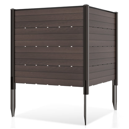 Outdoor Privacy Fence Screen with 5 Ground Stakes for Garden Yard Patio, Brown Room Dividers Brown at Gallery Canada