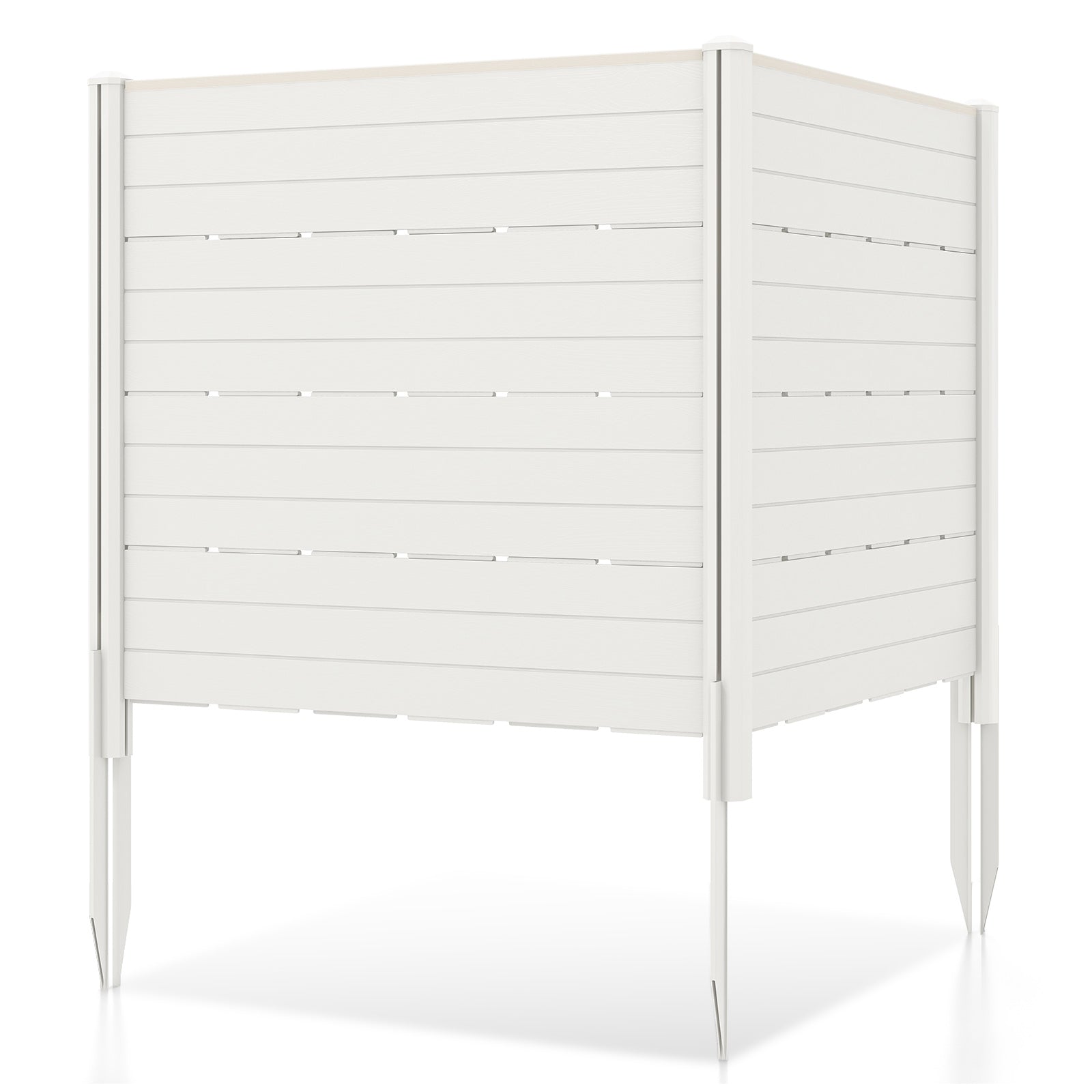 Outdoor Privacy Fence Screen, 5 Ground Stakes, White Room Dividers at Gallery Canada