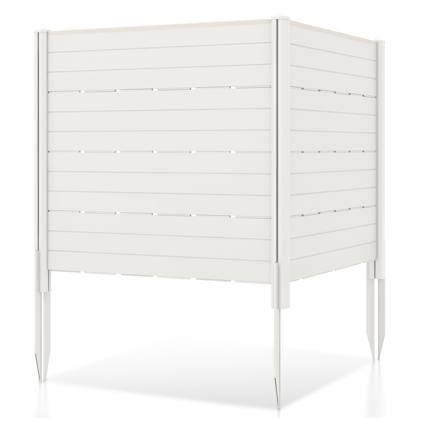 Outdoor Privacy Fence Screen, 5 Ground Stakes, White Room Dividers at Gallery Canada