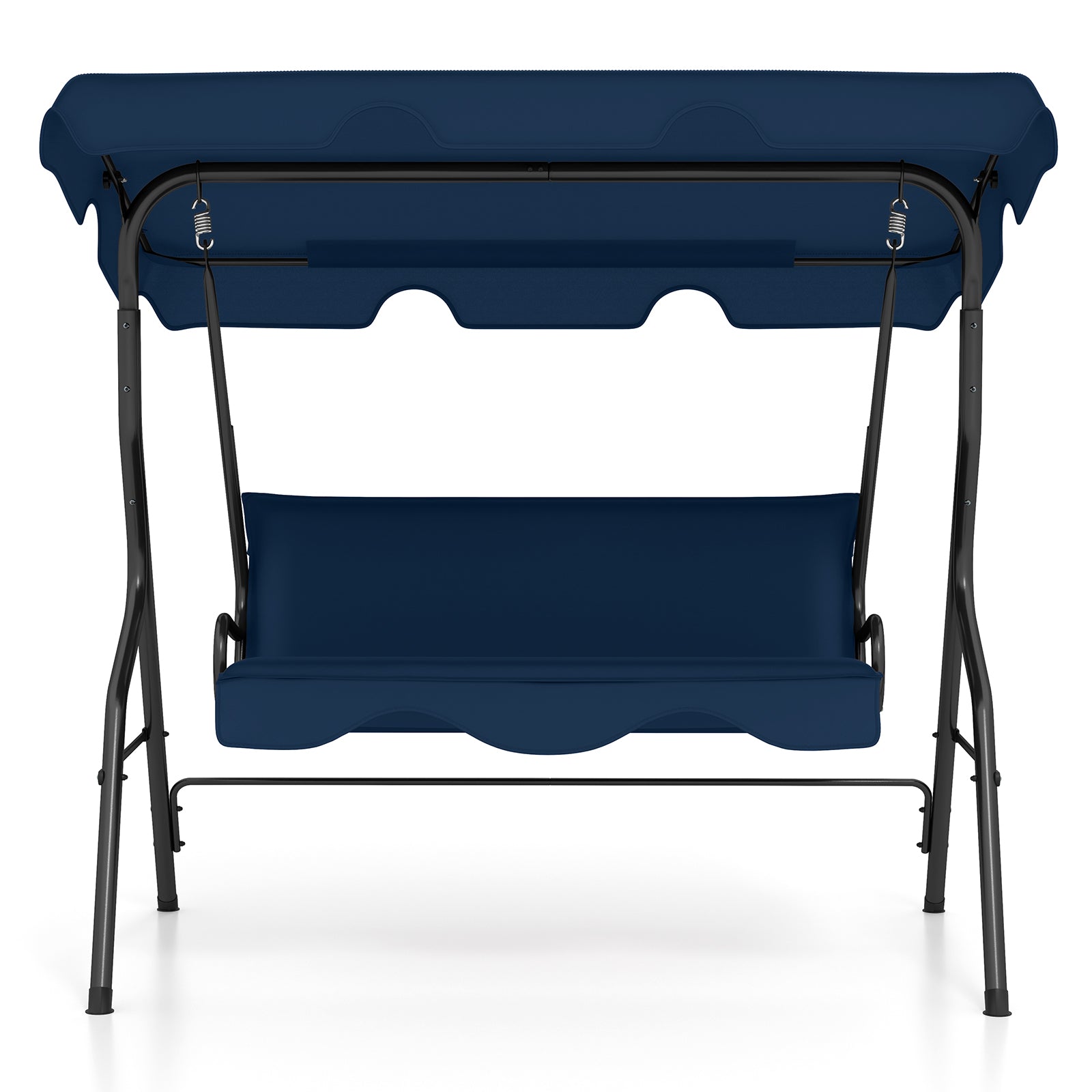 3-Seat Outdoor Patio Canopy Swing, Navy Porch Swings Navy at Gallery Canada