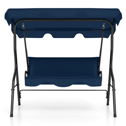 3-Seat Outdoor Patio Canopy Swing, Navy Porch Swings at Gallery Canada
