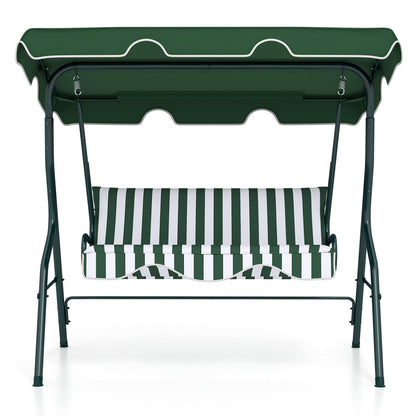3 Seats Patio Canopy Swing, Green Porch Swings at Gallery Canada