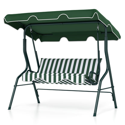 3 Seats Patio Canopy Swing, Green Porch Swings at Gallery Canada