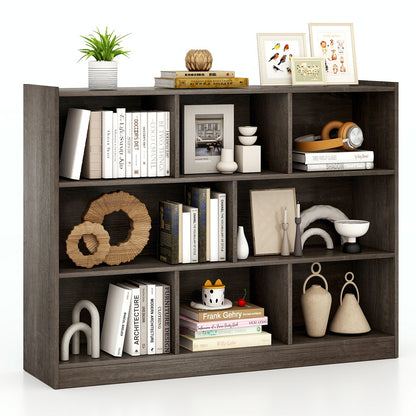 3-Tier 8-Cube Floor Standing Storage Shelves, Gray Bookcases Gray at Gallery Canada