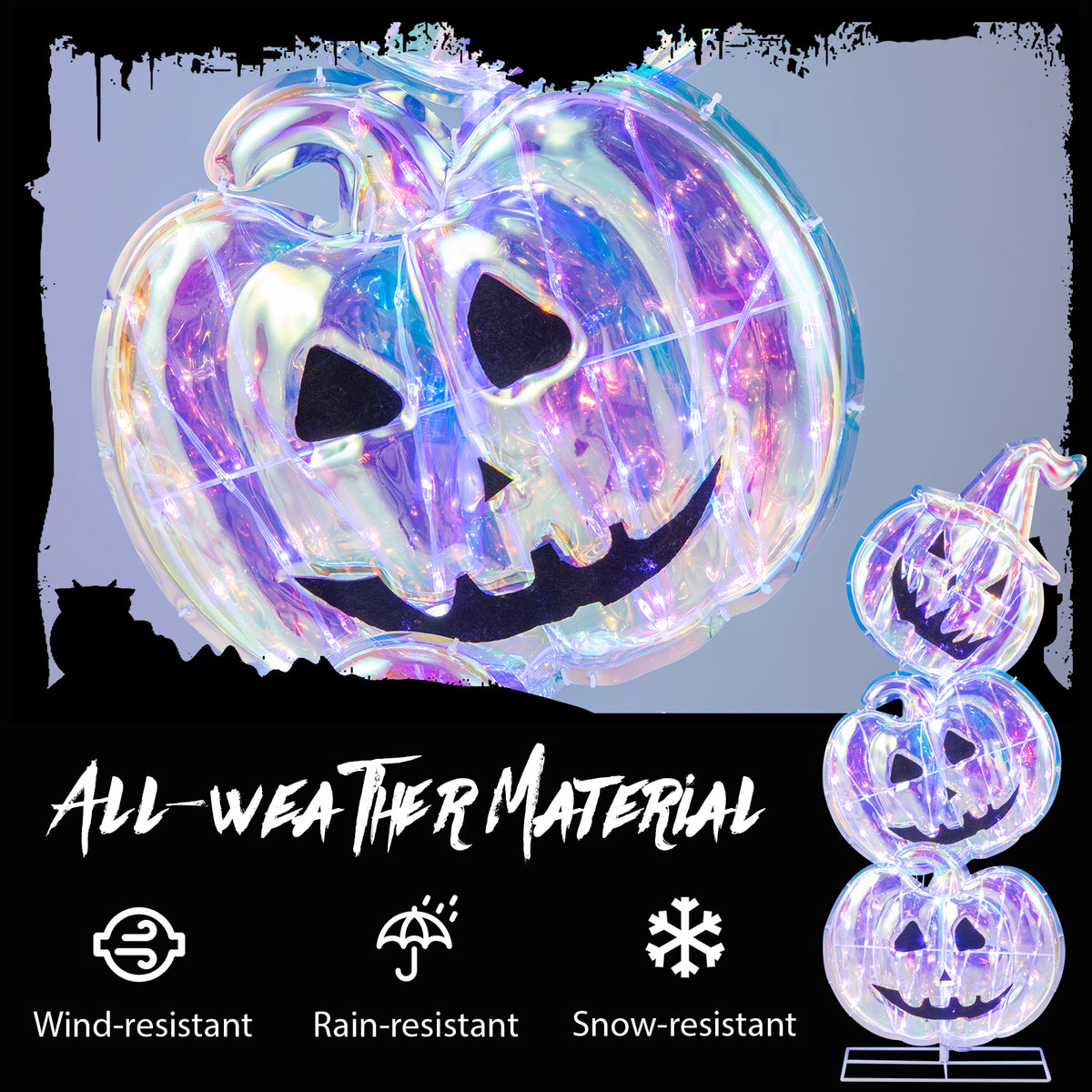 LED Lighted Pumpkin Halloween Decoration, 150 Lights With Base Halloween at Gallery Canada