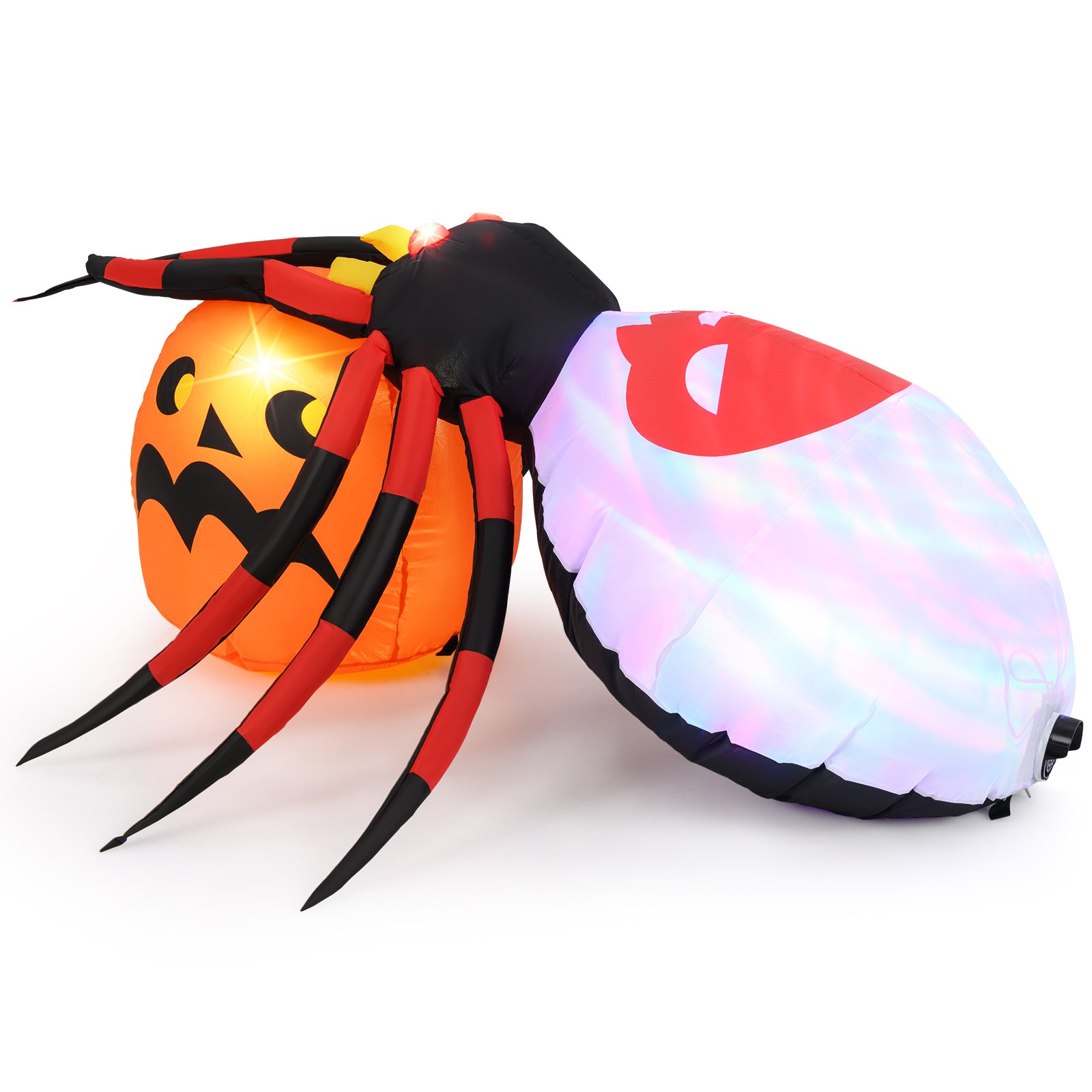 4.9 x 4.6 Feet Inflatable Spider with Pumpkin and Rotating Light, Multicolor Halloween at Gallery Canada