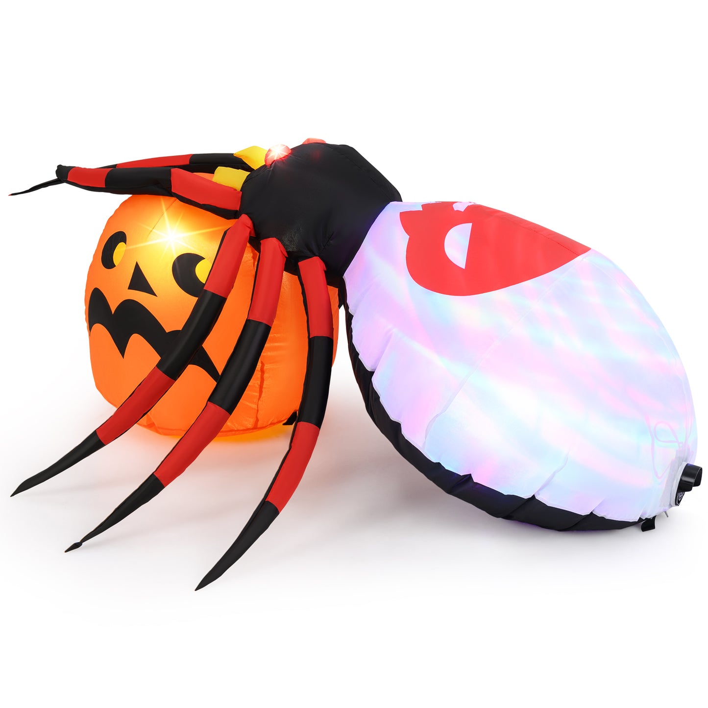 4.9 x 4.6 Feet Inflatable Spider with Pumpkin and Rotating Light, Multicolor Halloween at Gallery Canada