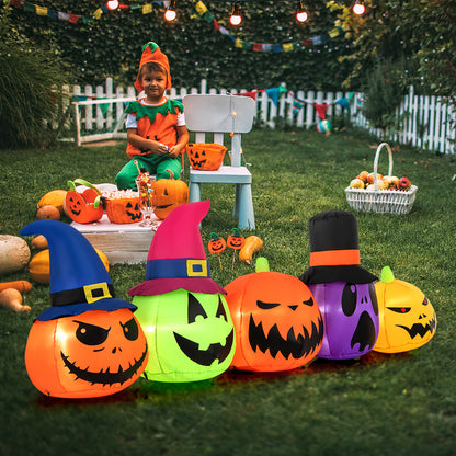 9 Feet Inflatable Pumpkin Patch, Built-in LED Lights, Witch Hats, Multicolor Halloween at Gallery Canada
