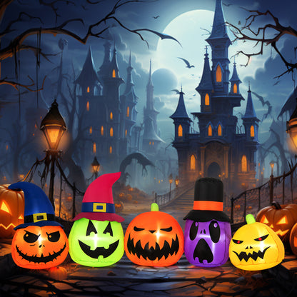 9 Feet Inflatable Pumpkin Patch, Built-in LED Lights, Witch Hats, Multicolor Halloween at Gallery Canada