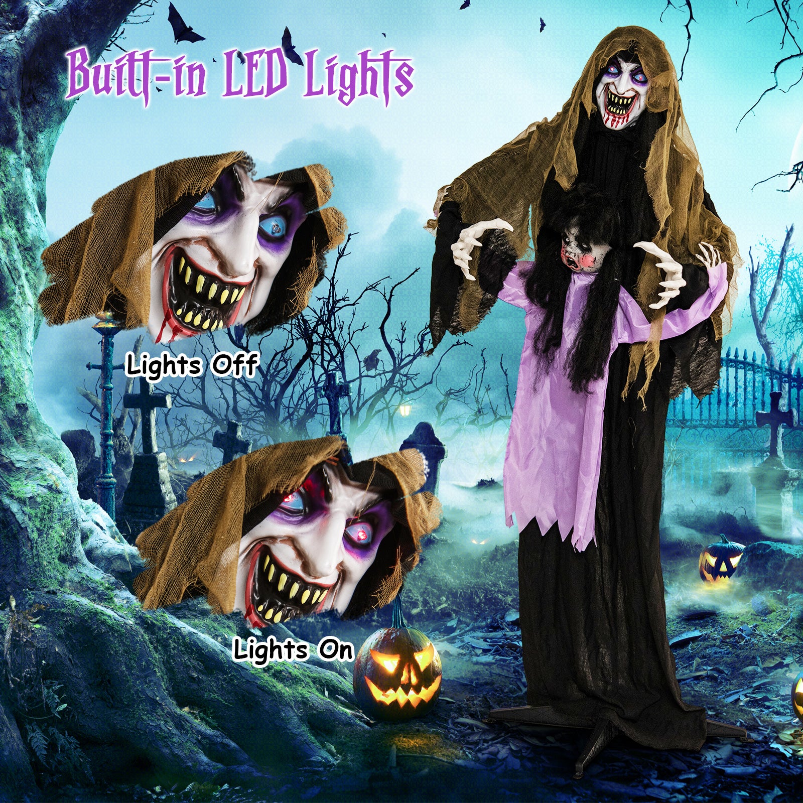 LED Animated Halloween Vampire Decoration, Outdoor Yard Lawn Halloween at Gallery Canada