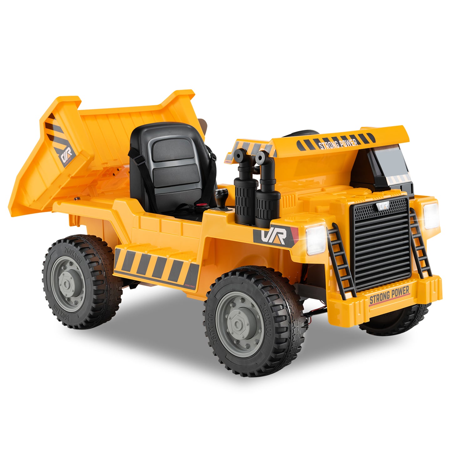 Kids Ride on Dump Truck 12V Ride on Car with Electric Dump Bed, Yellow Powered Ride On Toys Yellow at Gallery Canada