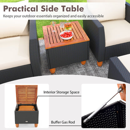5 Piece Patio Furniture Set, Loveseat And Armchairs, White Patio Conversation Sets at Gallery Canada