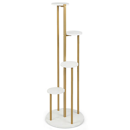 4-Tier 48.5 Inch Metal Plant Stand, White Plant Stands at Gallery Canada
