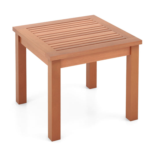 18 Inch Square End Outdoor Adirondack Side Table, Orange Patio Coffee Tables Orange at Gallery Canada