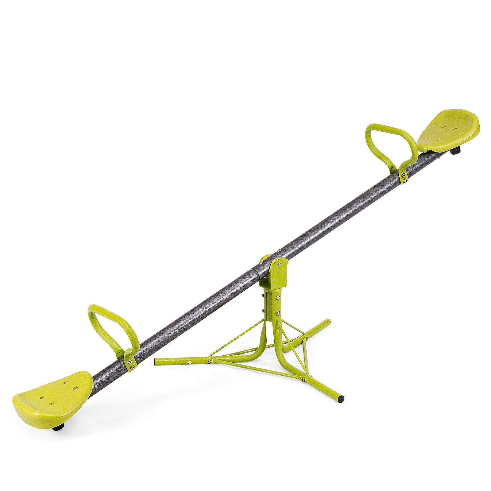 Kids Seesaw Swivel Teeter Totter, Outdoor Play Set For 2 Children, Green Seesaws Green at Gallery Canada