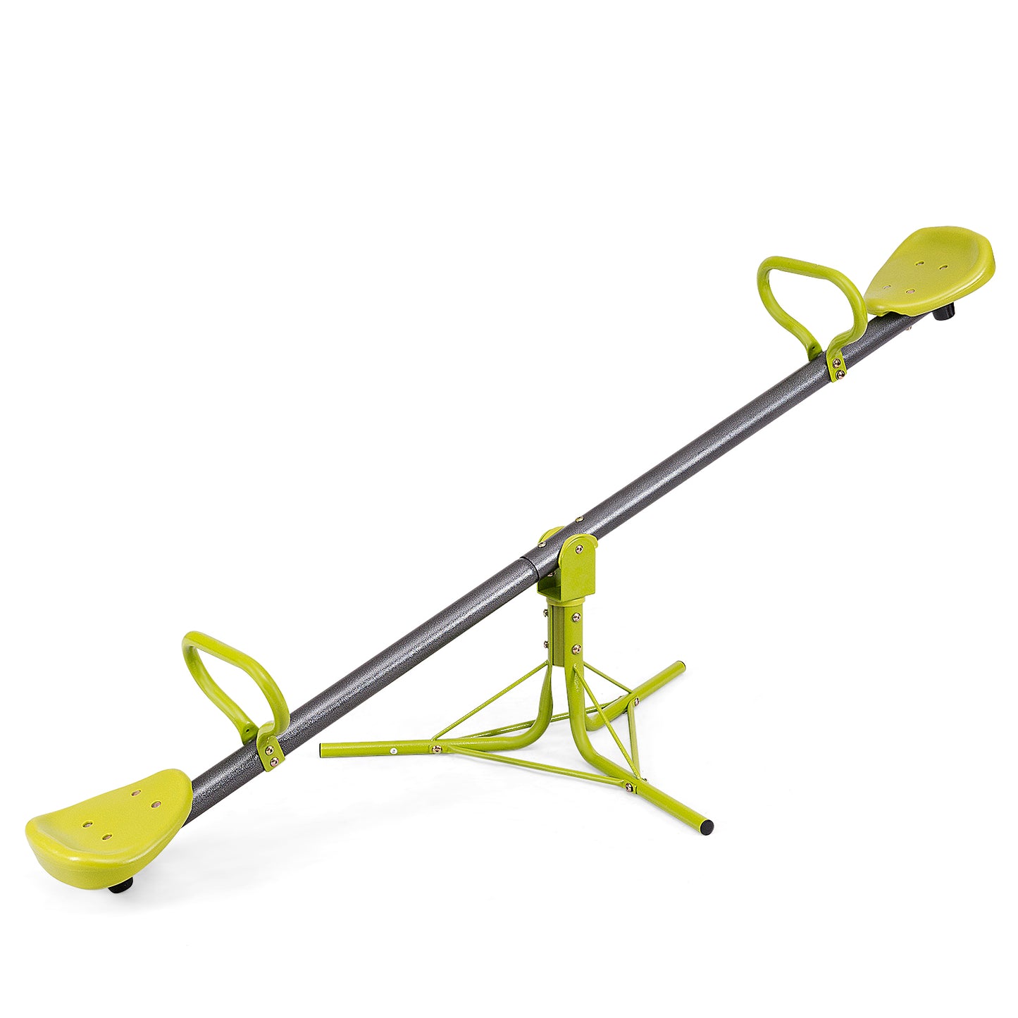 Kids Seesaw Swivel Teeter Totter, Outdoor Play Set For 2 Children, Green Seesaws Green at Gallery Canada