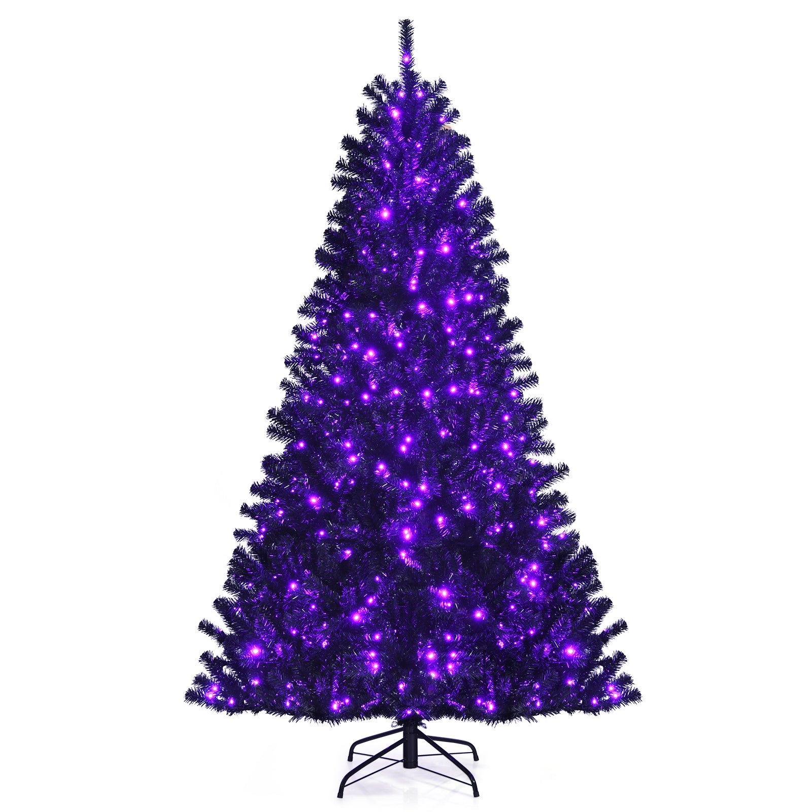 Artificial Christmas Halloween Tree, 7', Purple LED Lights, Black Halloween Black at Gallery Canada