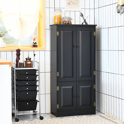 Antique 2-Door Floor Storage Cabinet, Adjustable Shelves, Black Armoires & Wardrobes at Gallery Canada