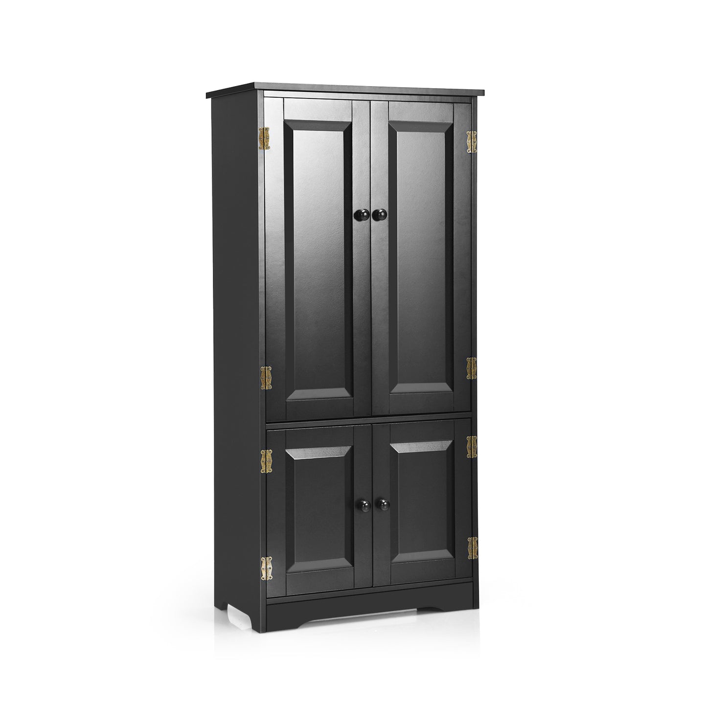 Antique 2-Door Floor Storage Cabinet, Adjustable Shelves, Black Armoires & Wardrobes at Gallery Canada