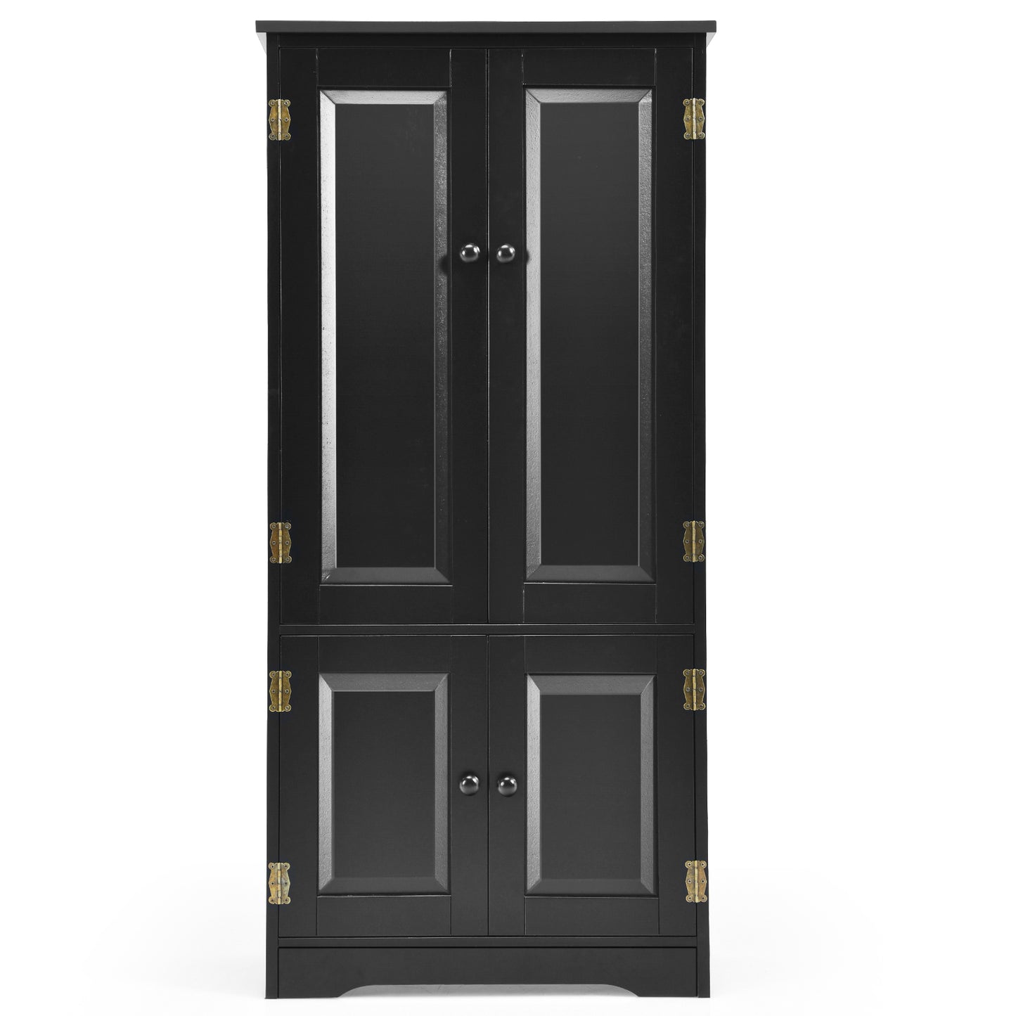 Antique 2-Door Floor Storage Cabinet, Adjustable Shelves, Black Armoires & Wardrobes at Gallery Canada