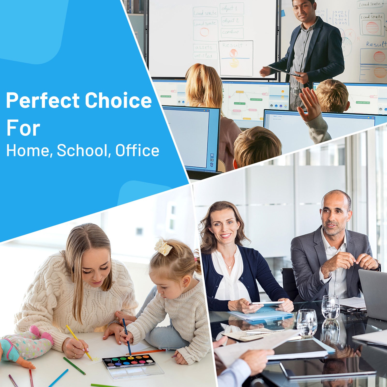 48 x 36 Inch Mobile Magnetic Double-Sided Reversible Whiteboard Height Adjust, Black & White Home Office at Gallery Canada