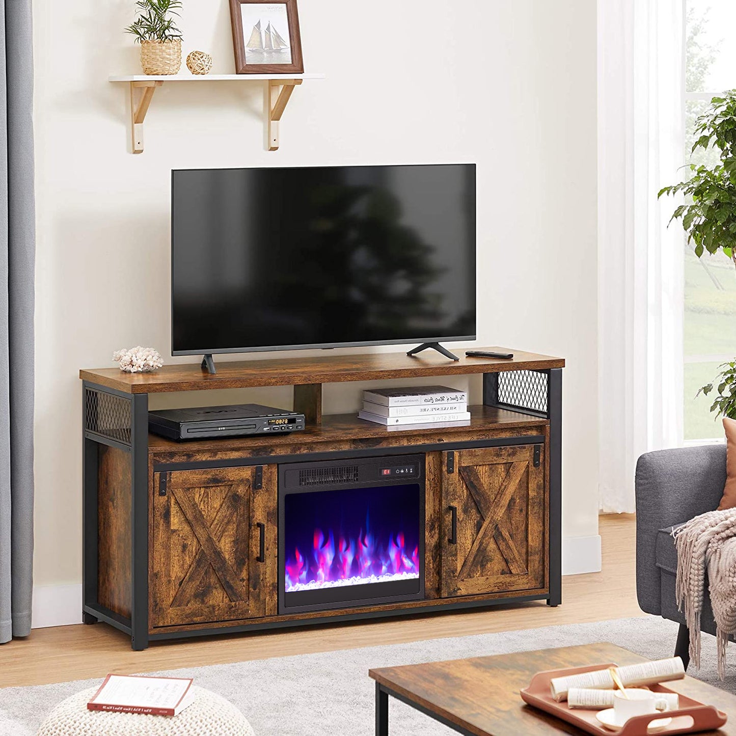 18 Inch Electric Fireplace Insert Fireplace Heater with Overheat Protection, Black Fireplaces at Gallery Canada