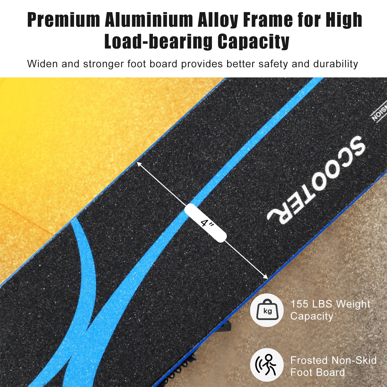 Folding Aluminum Kids Kick Scooter with LED Lights, Blue Scooters at Gallery Canada