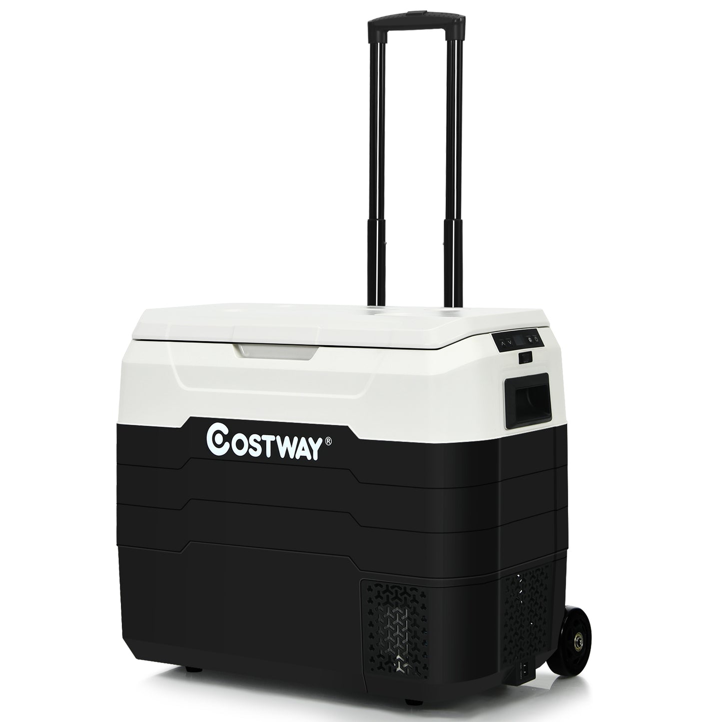 42 Qt Portable Dual Zone Car Refrigerator, White Coolers White at Gallery Canada