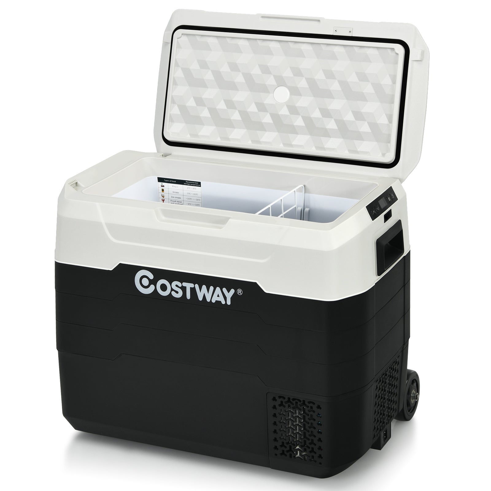 42 QT Portable Dual-Zone Car Refrigerator, White Coolers at Gallery Canada